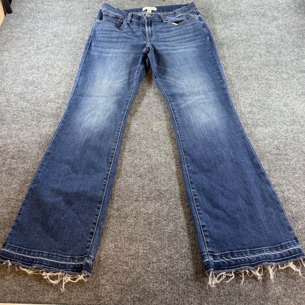 Lucky Brand Sweet Mid Rise Bootcut Jeans Blue Frayed Hem 8 29A